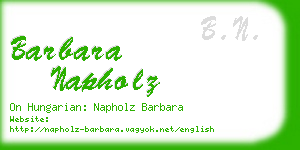 barbara napholz business card